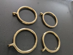 Large 60 mm Brass Curtain Rings x4 single - Picture 1 of 4