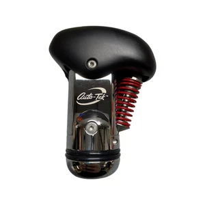 Atek AUTOart Manual Gear Knob - Black & Chrome Spring Switch - Picture 1 of 3