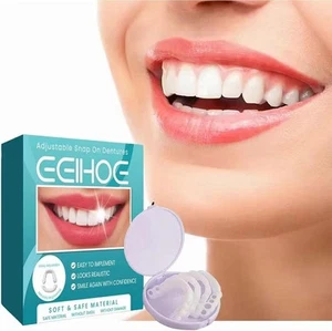 Fake Teeth, 2 PCS Veneers Dentures Socket for Women and Men,Covering...  - Picture 1 of 7