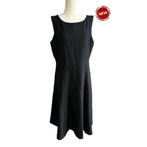 Black Label by Evan Picone Black Fit & Flare Dress Women's Size 10 NWT | 21-13 - Picture 1 of 6