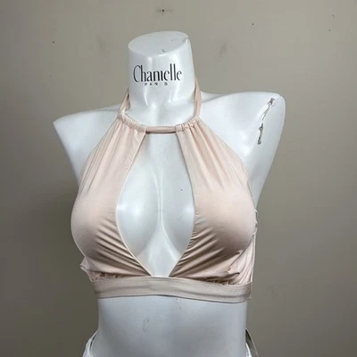 NUEVO WOLF & WHISTLE UK Polvo Rosa Bikini Top Grande Foto 1 de 4