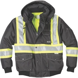 Gravel Gear Men's Class 1 High Visibility 3-in-1 Bomber Jacket, Lime, XL - Picture 1 of 9