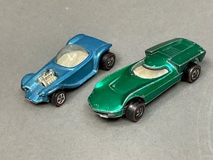 Vintage Orig. 2 Hot Wheels 1968 Redline TURBOFIRE & BEATNIK BANDIT - Picture 1 of 13