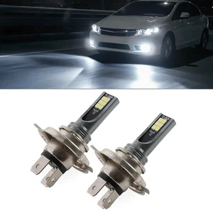 H4 LED Faro Alto Bajo haz Bombilla Luz Blanca Lámpara Faro Bombillas Par - Imagen 1 de 12