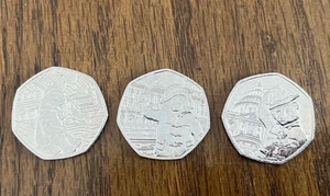 3 RARE COLLECTABLE 50p Coins Paddington Bear + free download Album. - Picture 1 of 5
