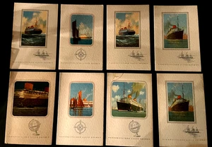 NORDEUTSCHER LLOYD BREMEN - 8 Gorgeous ( S.S.Bremen ) Steamship Menu's, 1938 - Picture 1 of 2