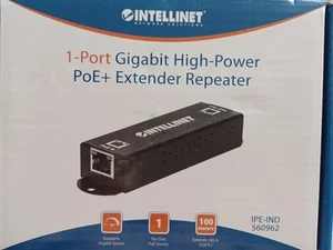New Sealed Intellinet 1-Port Gigabit High Power PoE+ Extender Repeater 560962 - Picture 1 of 2