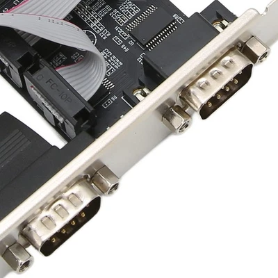 PCIE Expansion Card PCI Express X1 To Interface 4 RS232 Serial Ports Wide A SG - Image 1 of 4