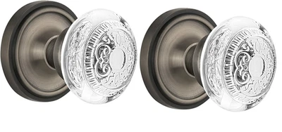 Nostalgic Warehouse Classic Rosette with Crystal Egg & Dart Knob Double Dummy - Image 1 of 2