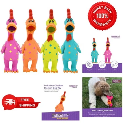 Brinquedo para cachorro frango bolinhas 11,5 polegadas - Squeaker de látex durável para todas as raças - Imagem 1 de 4