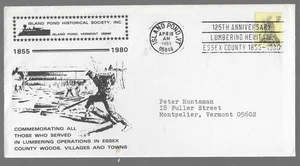 Island Pond Vermont Event Cover Lumbering 125th Ann 1980 - Picture 1 of 1