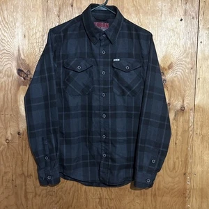 Dixxon Flannel Shirt The .45 Women Size XS Gray Plaid Button Up Long Sleeve - Picture 1 of 7