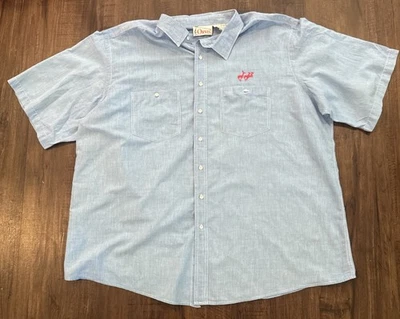 Vintage ORVIS Mens XXL Blue Short Sleeve Button Down Shirt Deer Logo Lightweight - Image 1 of 4