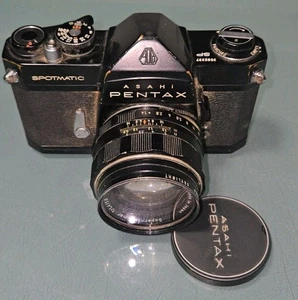 Cámara fotográfica vintage Asahi Pentax Spotmatic SP negra, sin probar. ¡LEER! - Imagen 1 de 6