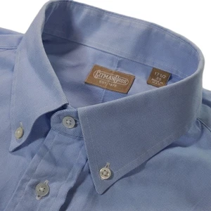 Gitman Bros. Camisa de vestir para hombre 17,5/35 azul manga larga informal de negocios - Imagen 1 de 13
