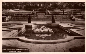 Burslem England Staffordshire The Garden of Remembrance Park Vintage Postcard - Picture 1 of 2