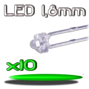 360/10# LED grün 1,8mm 10 Stück --- 8000mcd - Bild 1 von 1