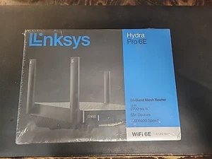 Linksys Hydra Pro 6E MR75WH AXE6600 Tri-Band WIreless Router - Black - Picture 1 of 6