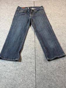 J.Crew Jeans Womens 26 Blue Cotton Stretch Hipslung Capri Low Rise Zip Fly - Picture 1 of 6