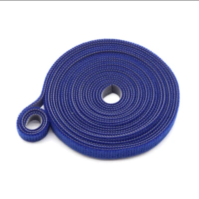 Double Sided Hook and Loop Tape Fastener 10mm 15mm 20mm 25mm Cable Ties Straps - Image 1 of 4