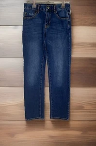 GAP Denim Boys size 16 Slim stretch Straight legs 5 Pockets Dark Wash EUC - Picture 1 of 10