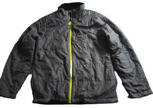 Vintage 90s Boys Reversible Puffer Jacket Zip up Outdoor Black/Gray Sz XL B002 - Picture 1 of 12