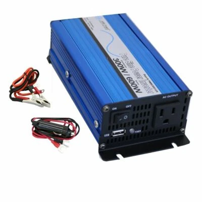 AIMS 300 Watt Pure Sine Power Inverter 12 Volt - Image 1 of 4