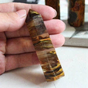 60-70mm Natural Yellow Lemurian Citrine Quartz Crystal Point Stone Wand Obelisk - Picture 1 of 12