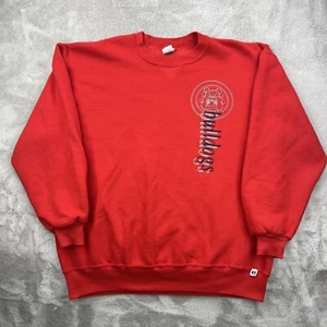 Vtg Fresno State Bulldogs Sweatshirt Mens 2XL Red 90s Russell Athletic Sports - Picture 1 of 19