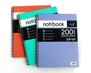 Noti A4 Jot-on Notebook Wirebound Ruled & Perforated, 200 Pages - Picture 1 of 3