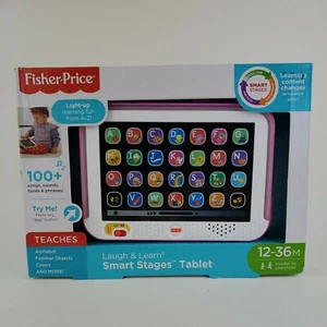 Fisher-Price Laugh & Learn Smart Stages Tablet, Pink NEW - Picture 1 of 6