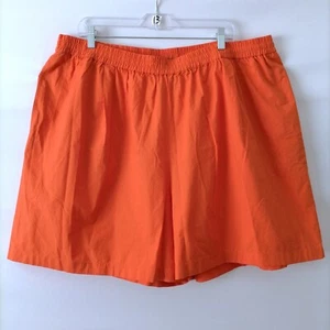 NWT The Drop Womens Fire Orange Jada Loose Fit Elastic Waist Shorts Plus Size 2X - Picture 1 of 9