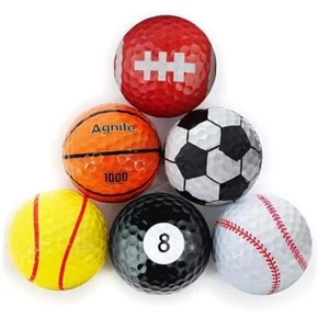 Funny Golf Balls, 6-Pack Colored Golf Balls - Fun Golf Gifts for All Golfers, - Picture 1 of 7