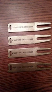 Set of 4 metal John Deere golf divot tools. Free ship - Picture 1 of 2