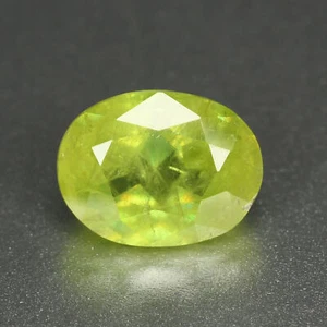 1.13 Ct Premium Perfect Oval Cut 7 x 5.4 MM 100% Natural Green Russian Sphene - Picture 1 of 5
