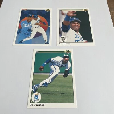 Bo Jackson 1990 Upper Deck - Lote de 3 cartas Set Break Foto 1 de 2