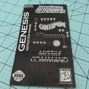 Arcade Classics SEGA Genesis Instruction Manual Only - Good Shape - Picture 1 of 7