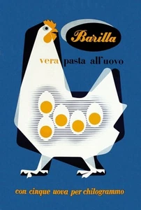 PÓSTER DE PASTA ITALIANA DE MEDIADOS DE SIGLO 1950 V.5 REIMPRESO A3 - Imagen 1 de 1