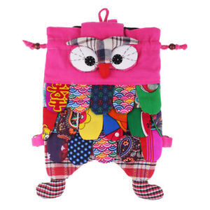 Genuine tribal hand made vintage cute Owl Cotton Patchwork Backpack Girl handbag