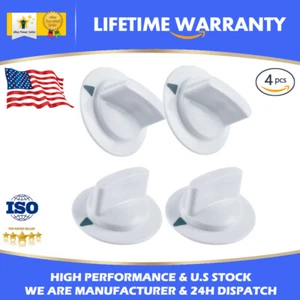 4x Dryer Timer Control Knob White WE1M652 Fits GE Hotpoint RCA AP399516 212D1721 - Picture 1 of 20