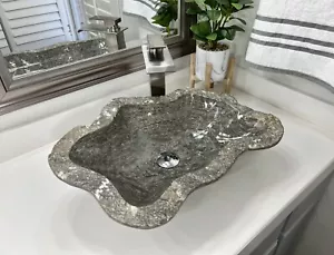 Lavabo in pietra / lavandino con vaso / ciotola in onice / lavandino in onice / lavabo da bagno - Foto 1 di 10