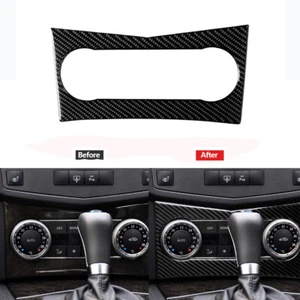 Carbon Fiber Conditioner CD Control Panel Cover Trim For Mercedes Benz W204 - Picture 1 of 12