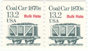 Scott #2259 - 13.2 cent Dark Green - 10 Vert. Coil pair - MNH - Picture 1 of 1