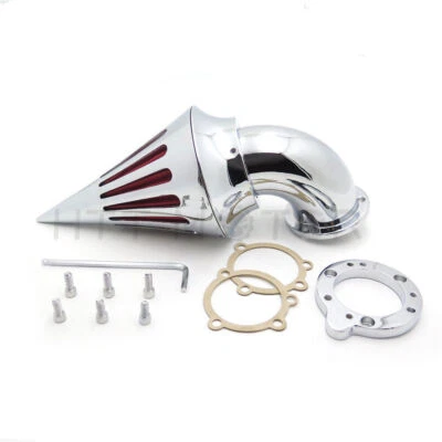 Chrome Spike Air Cleaner Filter Kits For Harley S&S Custom Cv Evo Xl Sportster - Image 1 of 4