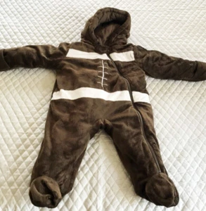Koala Baby Snowsuit Outerwear Size 6 Months Brown Football Baby - Picture 1 of 4