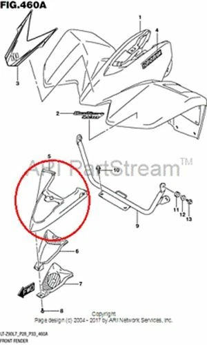 NEW OEM SUZUKI QUADSPORT LT Z 90 FRONT CENTER COVER YELLOW Foto 1 de 1