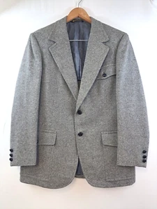 Cottrell's Fine Clothing 100% Pure Wool Gray Men's Vintage Sports Jacket Sz 44R - Picture 1 of 13