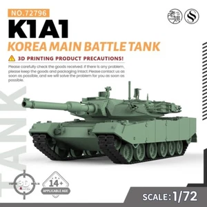 SSMODEL SS72796 1/72  25mm Military Model Kit Korea K1A1 Main Battle Tank - Picture 1 of 5