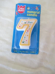 NEU Cake Mate Party Zahl 7 Geburtstag Kerze Deko Tortenaufleger 3" - Bild 1 von 3
