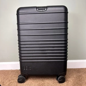 Beis The Carry-On Roller Black Suitcase Hardshell Luggage Rolling Travel Bag - Picture 1 of 13